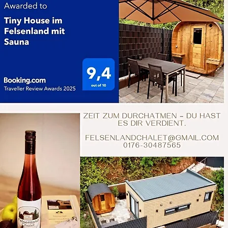 Tiny House Im Felsenland Mit Sauna Chalé